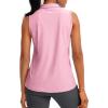 imageG Gradual Womens Sleeveless Golf Polo Shirts Tennis Quick Dry Collared Tank Tops VNeck Polos for WomenPink
