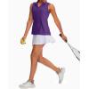 imageG Gradual Womens Sleeveless Golf Polo Shirts Tennis Quick Dry Collared Tank Tops VNeck Polos for WomenPurple