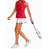 imageG Gradual Womens Sleeveless Golf Polo Shirts Tennis Quick Dry Collared Tank Tops VNeck Polos for WomenRed