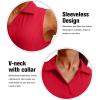 imageG Gradual Womens Sleeveless Golf Polo Shirts Tennis Quick Dry Collared Tank Tops VNeck Polos for WomenRed