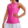 imageG Gradual Womens Sleeveless Golf Polo Shirts Tennis Quick Dry Collared Tank Tops VNeck Polos for WomenRosy