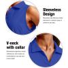 imageG Gradual Womens Sleeveless Golf Polo Shirts Tennis Quick Dry Collared Tank Tops VNeck Polos for WomenRoyal Blue