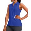 imageG Gradual Womens Sleeveless Golf Polo Shirts Tennis Quick Dry Collared Tank Tops VNeck Polos for WomenRoyal Blue