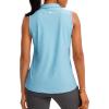 imageG Gradual Womens Sleeveless Golf Polo Shirts Tennis Quick Dry Collared Tank Tops VNeck Polos for WomenSky Blue