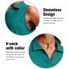 imageG Gradual Womens Sleeveless Golf Polo Shirts Tennis Quick Dry Collared Tank Tops VNeck Polos for WomenTeal