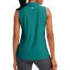 imageG Gradual Womens Sleeveless Golf Polo Shirts Tennis Quick Dry Collared Tank Tops VNeck Polos for WomenTeal