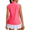 imageG Gradual Womens Sleeveless Golf Polo Shirts Tennis Quick Dry Collared Tank Tops VNeck Polos for WomenWatermelon
