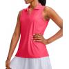 imageG Gradual Womens Sleeveless Golf Polo Shirts Tennis Quick Dry Collared Tank Tops VNeck Polos for WomenWatermelon