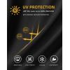 imageMens Sun Protection Shirts UPF 50 Long Sleeve Hoodie with 2 Pockets UV SPF Fishing Hiking Rash Guard ShirtsBlack