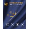 imageMens Sun Protection Shirts UPF 50 Long Sleeve Hoodie with 2 Pockets UV SPF Fishing Hiking Rash Guard ShirtsDark Blue