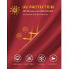 imageMens Sun Protection Shirts UPF 50 Long Sleeve Hoodie with 2 Pockets UV SPF Fishing Hiking Rash Guard ShirtsDark Red