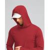 imageMens Sun Protection Shirts UPF 50 Long Sleeve Hoodie with 2 Pockets UV SPF Fishing Hiking Rash Guard ShirtsDark Red
