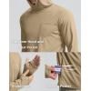 imageMens Sun Protection Shirts UPF 50 Long Sleeve Hoodie with 2 Pockets UV SPF Fishing Hiking Rash Guard ShirtsKhaki