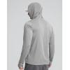 imageMens Sun Protection Shirts UPF 50 Long Sleeve Hoodie with 2 Pockets UV SPF Fishing Hiking Rash Guard ShirtsLight Grey