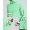 imageMens Sun Protection Shirts UPF 50 Long Sleeve Hoodie with 2 Pockets UV SPF Fishing Hiking Rash Guard ShirtsMint Green
