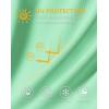 imageMens Sun Protection Shirts UPF 50 Long Sleeve Hoodie with 2 Pockets UV SPF Fishing Hiking Rash Guard ShirtsMint Green
