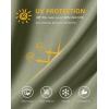 imageMens Sun Protection Shirts UPF 50 Long Sleeve Hoodie with 2 Pockets UV SPF Fishing Hiking Rash Guard ShirtsOlive