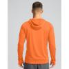 imageMens Sun Protection Shirts UPF 50 Long Sleeve Hoodie with 2 Pockets UV SPF Fishing Hiking Rash Guard ShirtsOrange