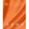 imageMens Sun Protection Shirts UPF 50 Long Sleeve Hoodie with 2 Pockets UV SPF Fishing Hiking Rash Guard ShirtsOrange