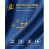imageMens Sun Protection Shirts UPF 50 Long Sleeve Hoodie with 2 Pockets UV SPF Fishing Hiking Rash Guard ShirtsRoyal Blue