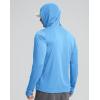 imageMens Sun Protection Shirts UPF 50 Long Sleeve Hoodie with 2 Pockets UV SPF Fishing Hiking Rash Guard ShirtsSky Blue