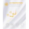 imageMens Sun Protection Shirts UPF 50 Long Sleeve Hoodie with 2 Pockets UV SPF Fishing Hiking Rash Guard ShirtsWhite