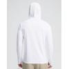 imageMens Sun Protection Shirts UPF 50 Long Sleeve Hoodie with 2 Pockets UV SPF Fishing Hiking Rash Guard ShirtsWhite