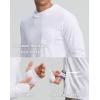 imageMens Sun Protection Shirts UPF 50 Long Sleeve Hoodie with 2 Pockets UV SPF Fishing Hiking Rash Guard ShirtsWhite