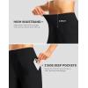 imageWomens Athletic Shorts with Zipper Pocket 7quot High Waisted Stretchy Bermuda Shorts for Women Workout Running CasualBlack