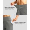 imageWomens Athletic Shorts with Zipper Pocket 7quot High Waisted Stretchy Bermuda Shorts for Women Workout Running CasualCharcoal