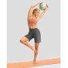 imageWomens Athletic Shorts with Zipper Pocket 7quot High Waisted Stretchy Bermuda Shorts for Women Workout Running CasualCharcoal