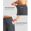 imageWomens Athletic Shorts with Zipper Pocket 7quot High Waisted Stretchy Bermuda Shorts for Women Workout Running CasualDark Grey