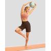 imageWomens Athletic Shorts with Zipper Pocket 7quot High Waisted Stretchy Bermuda Shorts for Women Workout Running CasualEspresso