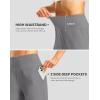 imageWomens Athletic Shorts with Zipper Pocket 7quot High Waisted Stretchy Bermuda Shorts for Women Workout Running CasualGrey