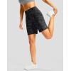 imageWomens Athletic Shorts with Zipper Pocket 7quot High Waisted Stretchy Bermuda Shorts for Women Workout Running CasualGrey Camo
