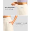 imageWomens Athletic Shorts with Zipper Pocket 7quot High Waisted Stretchy Bermuda Shorts for Women Workout Running CasualMilky White