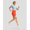 imageWomens Athletic Shorts with Zipper Pocket 7quot High Waisted Stretchy Bermuda Shorts for Women Workout Running CasualOrange Red