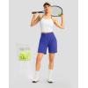 imageWomens Athletic Shorts with Zipper Pocket 7quot High Waisted Stretchy Bermuda Shorts for Women Workout Running CasualRoyal Blue