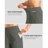 imageWomens Athletic Shorts with Zipper Pocket 7quot High Waisted Stretchy Bermuda Shorts for Women Workout Running CasualSage Green