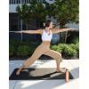 imageWomens Capri Pants with Pockets High Waist Yoga Pants Wide Leg Workout Crop Summer Pants for Casual Travel ExerciseKhaki