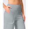 imageWomens Capri Pants with Pockets High Waist Yoga Pants Wide Leg Workout Crop Summer Pants for Casual Travel ExerciseLight Grey