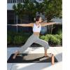 imageWomens Capri Pants with Pockets High Waist Yoga Pants Wide Leg Workout Crop Summer Pants for Casual Travel ExerciseLight Grey