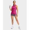 imageWomens Sleeveless Golf Shirt Zip Up Quick Dry Collared Tank Tops Racerback Tennis Athletic Polo Shirts for WomenRosy