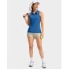 imageWomens Sleeveless Golf Shirt Zip Up Quick Dry Collared Tank Tops Racerback Tennis Athletic Polo Shirts for WomenRoyal Blue