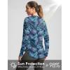 imageWomens Sun Shirts UPF 50 Long Sleeve UV Protection Shirt Lightweight Quick Dry Workout Hiking Tops for WomenBlue Leaf