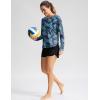 imageWomens Sun Shirts UPF 50 Long Sleeve UV Protection Shirt Lightweight Quick Dry Workout Hiking Tops for WomenBlue Leaf