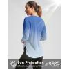 imageWomens Sun Shirts UPF 50 Long Sleeve UV Protection Shirt Lightweight Quick Dry Workout Hiking Tops for WomenBlueWhite Gradient