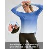 imageWomens Sun Shirts UPF 50 Long Sleeve UV Protection Shirt Lightweight Quick Dry Workout Hiking Tops for WomenBlueWhite Gradient