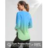 imageWomens Sun Shirts UPF 50 Long Sleeve UV Protection Shirt Lightweight Quick Dry Workout Hiking Tops for WomenGreenYellow Gradient