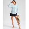 imageWomens Sun Shirts UPF 50 Long Sleeve UV Protection Shirt Lightweight Quick Dry Workout Hiking Tops for WomenLight Blue